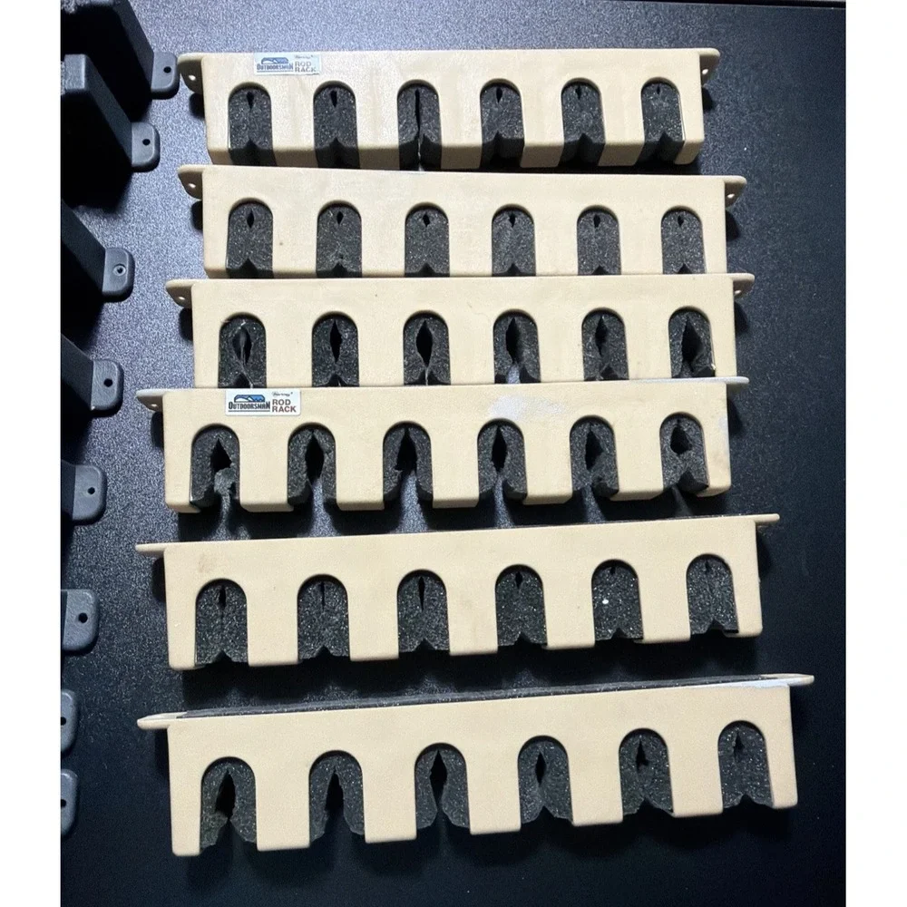 15 Berkley Fishing Rod Pole Holders W/ Foam Hold 6 Rods Each Vertical Wall Mount